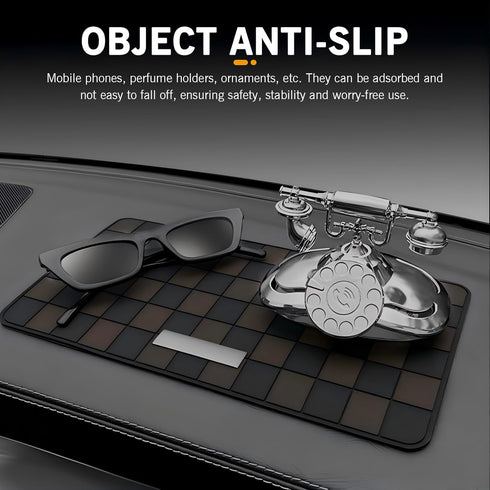 Opuweiy 11.8 5.9 Car Anti-Slip Pad, Multifunctional Dash Mat, Central Control Instrument Table Mobile Phone Fixing Glue