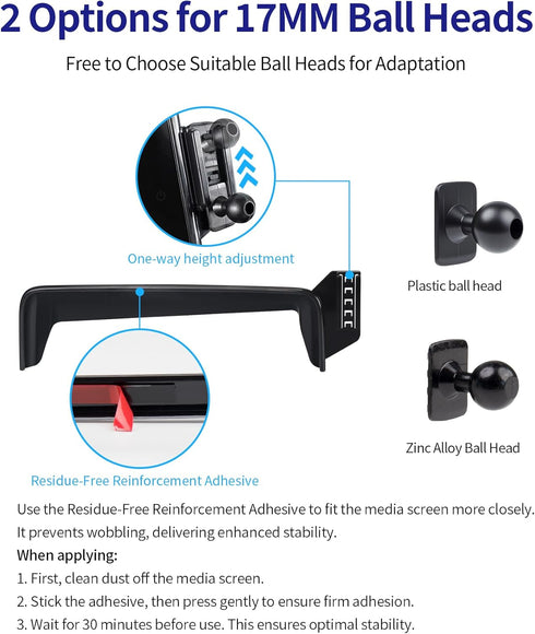 Masergogo 2023-2025, 12.3" 360 Car Phone Holder for Mercedes Benz EQE Sedan/EQE SUV Screen Fixed Clip, Auto Accessories