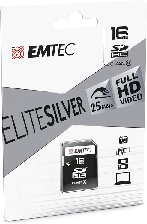 Emtec ECMSD16GHC4 Carte Mémoire SDHC Classe 4 16 Go