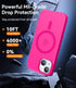 CANSHN Translucent Matte Back Case for iPhone 14/iPhone 13, Compatible with MagSafe, Hot Pink
