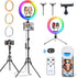 ???????????? 13" Selfie Ring Light with 63" Stand and 3 Phone Holder, RGB Ringlight for iPhone Vlogging