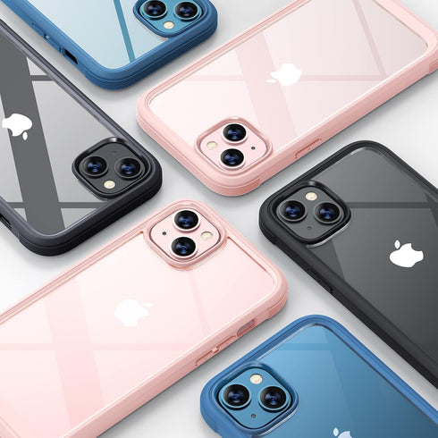 Diaclara Designed Case for iPhone 13, Full Body Rugged Case with Built-in Anti-Scratch Screen Protector, Soft TPU