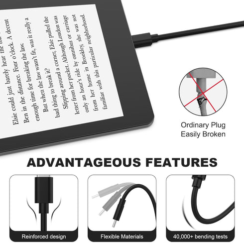 USB C Charging Cable for Kindle Paperwhite 2022, Kindle Scribe, New-Fire Max 11 2023, HD 10 10Plus 9th-13th Gen, Fire