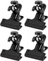 QWORK 4 Pack 360 Multifunctional Tripod Camera Clamp Flash Holder with Swivel Tripod Mini Ball Head, Black