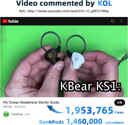 KBEAR KS1 USB C Headphones Wired Earbuds, Crystal Clear Sound Earphones for iPhone 15 Pro Max Plus Samsung Galaxy S23