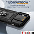 iPhone 13 Pro Max Case with Slide Camera Cover & 360° Rotate Ring Stand, Military Drop Protection, Black