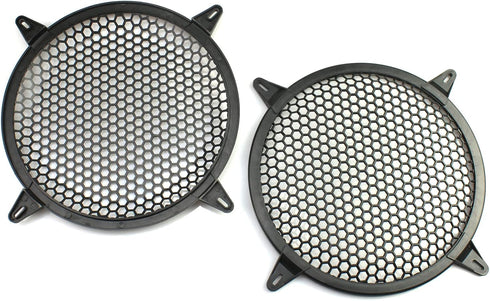 2 Pack 12 Inch Subwoofer Grill Covers, Waffle Grill Guard Protector with Mounting Screws, ABS Mesh Round