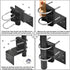 EXDLBFU 6 Antenna Mount Outdoor Antenna Pole Mast Mount Bracket- Heavy Duty Steel with U-Bracket Assembly + Screws