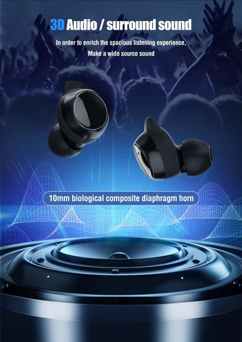 True Wireless Earbuds Bluetooth 5.3, Waterproof IPX7 Earbuds for iPhone Android, Sports Workout Running Headphones