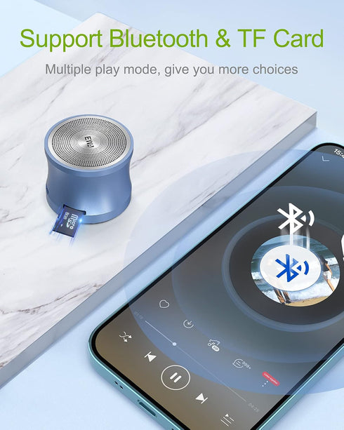 EWA A109mini Bluetooth Speaker with Bass Radiator, Portable Loud Speaker for Home, Hiking, Travel