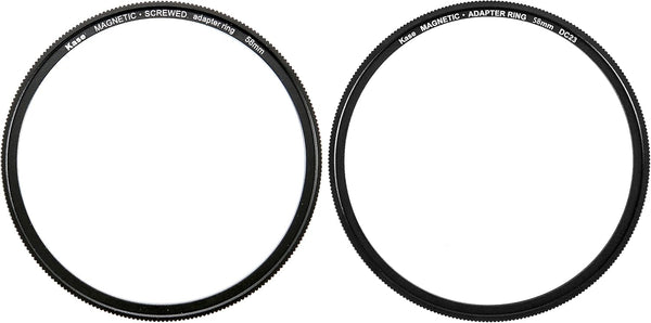 Kase 58mm DIY Adapter Kit - Converts Conventional Screw-in Filter to Magnetic