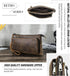 Portable Compact Travel Tech Kit, Electronic Organizer Zipper Bag, Handmade Top Grain Leather Pouch Fits Phone, USB
