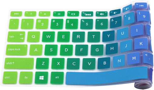 Keyboard Skin Compatible with 15.6" 2018 Flagship HP Pavilion, HP Envy x360, Rainbow