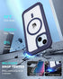yowtrey 13 2 13 Defender for Clear iPhone Case with Belt Clip Holster + Screen Protectors, Compatible with MagSafe