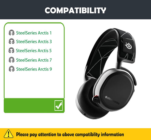 Earpads Replacement Cushion Compatible with SteelSeries Arctis 1,Arctis 3,Arctis 5,Arctis 7,Arctis 9 Gaming Headset Cool Gel Ear pads with Cooling Gel layer