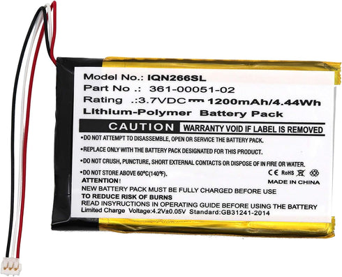 FITHOOD Replacement Battery for Garmin Nuvi 2595LMT, 2460LMT, 2660LMT, 2669LMT, 361-00051-00, 361-00051-01, 361-00051-02