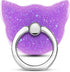 Bling Glitter Phone Grip, Cat Cell Phone Ring Holder Stand Purple for Women, Compatible with Smartphone and Tablet