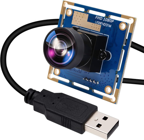 ELP 170-degree Fisheye Lens USB Camera with 1080p HD Resolution, OV2710 CMOS, 2 Megapixel High Speed Mini Camera