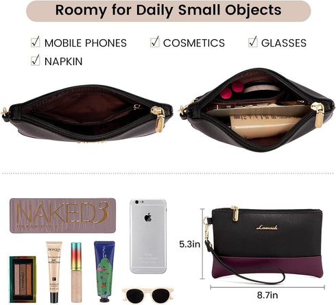 LOVEVOOK 15.6 Inch Laptop Bag for Women Tote Work Professional Leather Computer Briefcase Waterproof Handbag Shoulder