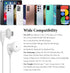 USB C Headphones for iPad Pro & iPhone 15 Pro, HiFi Stereo Earbuds with Mic & Volume Control for Samsung S23, Pixel 7,