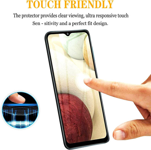 Tempered Glass Screen Protector for Samsung Galaxy A03s - 2 Pack, HD Clear, 9H Hardness, Case Friendly