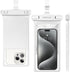 wellhouse Waterproof Phone Pouch, Case for iPhone 15/14/13/12 Pro Max, IPX8 3D Dry Bag Beach Essentials - White