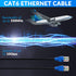 Cat6 150ft, 25FT 500 Cat6 Cat5e Cat5 6 RJ45 25 Outdoor Ethernet Cable Heavy Duty Double Jackets Internet Cord