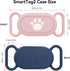 Waterproof Silicone Holder for Galaxy Smarttag2, 2 Pack Anti-Lost Scratch Resistant Cover for Pet Collars, Pink/Blue