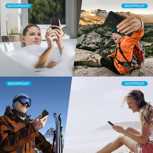 Lanhiem IP68 Waterproof Dustproof Case for Samsung Galaxy A32 5G, Built-in Screen Protector, Heavy Duty Protective