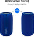 MusiBaby Bluetooth Speaker, Waterproof Portable Outdoor Speaker, Dual Pairing, Loud Stereo, 1500 Mins Playtime for
