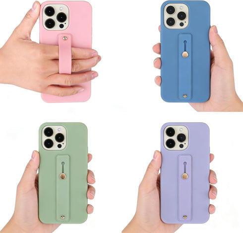 Quaelystic 4 Pack Phone Grip Holder, Cell Phone Grip Strap Telescopic Finger Strap Stand Universal Finger Kickstand