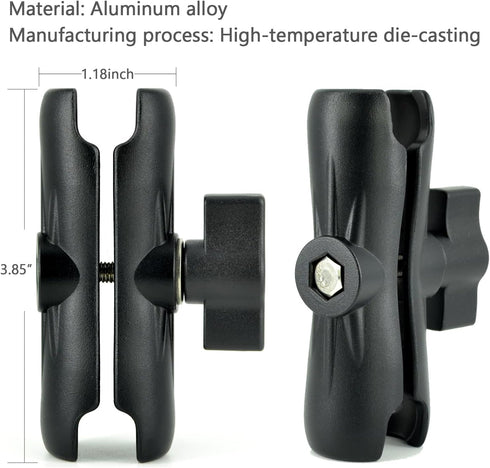 VAUBORTTI 6.5"-12.9" 1 inch/25mm Aluminum Arm Heavy Duty Tablet Mount Drill Base - for Tablet iPad Pro/Mini, iPad