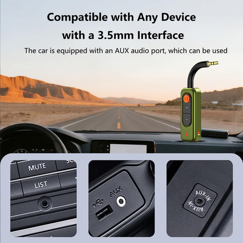GLOBELEC 5.4 Receiver,3.5mm Bluetooth Audio AUX Wireless Audio Adapter,Bluetooth Receiver for Car,Home