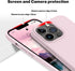 OTOFLY iPhone 13 Pro Case - Slim Liquid Silicone, Shockproof, Anti-Scratch Microfiber Lining, 6.1" (Ice Pink)