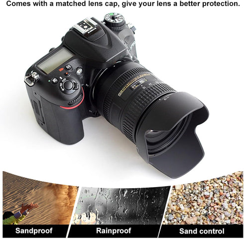Camera Lens Hood HB 69 for Nikon AF S DX 18-55mm f/3.5-5.6G VR II D3200 D3300 D5200 D5300 Lens