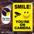 iSYFIX Smile You're on Camera Signs for Business – 1 Pack 7x10 Inch – Rust Free Aluminum Sign, UV & Weather Resistant