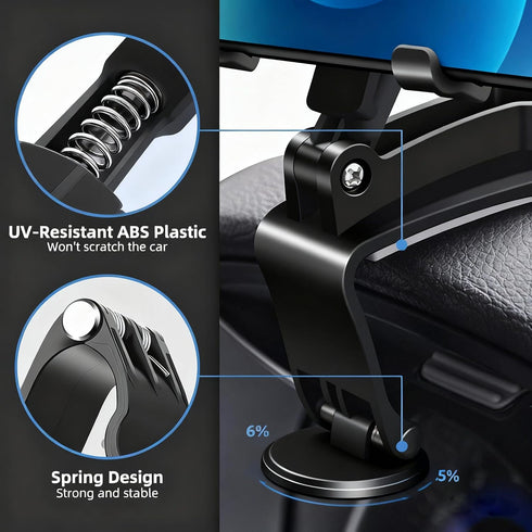 Generic Mount,360 4 7" Smartphones(1) Universal Car Phone Holder Degrees Rotation Dashboard Phone Holder [Upgrade Clip