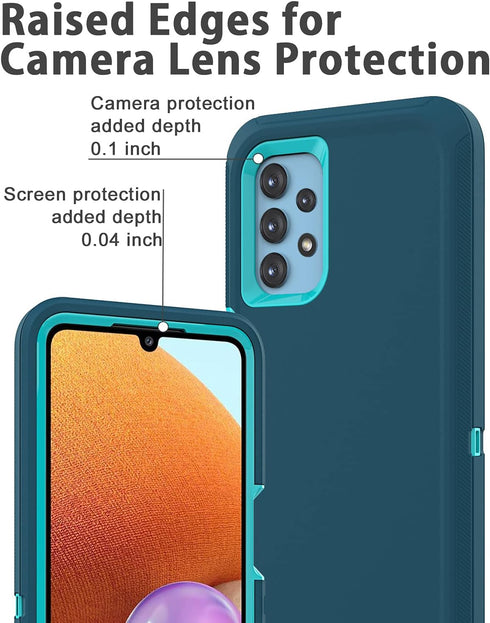 Shockproof Dustproof Case for Samsung Galaxy A32 5G (Blue) - Compatible with Samsung Galaxy A32 5G