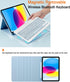 iPad 10th Generation Case with Wireless Bluetooth Keyboard 2022, Built-in Pencil Holder - SkyBlue, Model