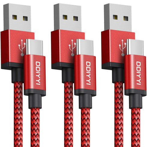 USB Type C Charger Cable 10FT 3 Pack for Kindle Fire HD 7 2022, 10 9th 2019, 8 10th 2020, Paperwhite 11th 2021, Samsung