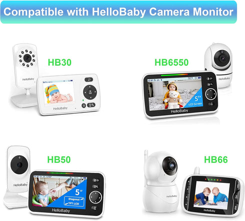 LEFXMOPHY Charger Replacement for HelloBaby HB66, HB50, HB6550, HB30 Baby Camera Monitor 5V Power Cord