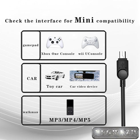 6 A/V Out Digital Cable fit for Canon PowerShot/EOS/DSLR Cameras and Camcorders, Mini USB Cord ft