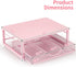 Small Pink Laptop Stand for Desk, Monitor Stand, Office Desk Accessories, Computer Desktop Stand with Drawer for Home