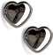 2 Packs Love Heart Shaped Cell Phone Ring Holder Stand, 360 Degree Rotation Finger Ring Kickstand with Polished Metal