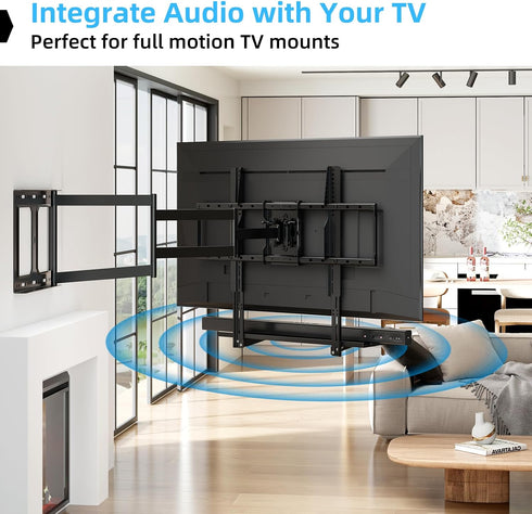 CABTE 22 lbs, Soundbar Mount with Adjustable Height, Sound bar Mount up to Soundbar Mount Under TV or Above TV