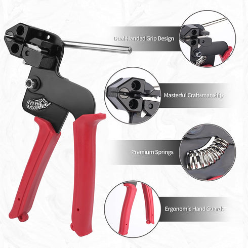 Huiyangteng 100 11.8 inch (200LBS) Metal Zip Ties Heavy Duty Outdoor,Metal Zip Tie Tool with Pcs Stainless Steel Zip