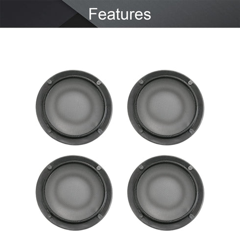 Fielect 2Pcs 6.5" Speaker Grill Cover Mesh Decorative Circle SubWoofer Grill Cover with 8 Screws, Silver Metal Trim