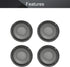 Fielect 2Pcs 6.5" Speaker Grill Cover Mesh Decorative Circle SubWoofer Grill Cover with 8 Screws, Silver Metal Trim