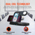 HyperGear 3 in 1 Wireless Charging Station - 10W Fast Wireless Charger Stand, Pad & Watch Mount for iPhone, Android,