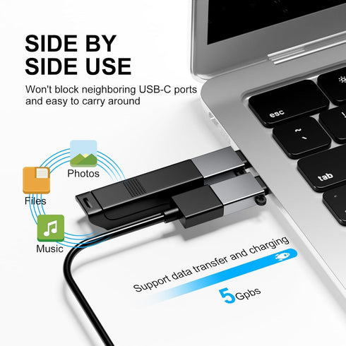 USB to USB C Adapter 8 Pack,USB C to USB Adapter,USB C to USB A Adapter,USB to C Adapter,USB-C to USB Adapter,USB to USBC-C Adapter for iPhone,MacBook Pro,iPad,iMac and More(Grey)